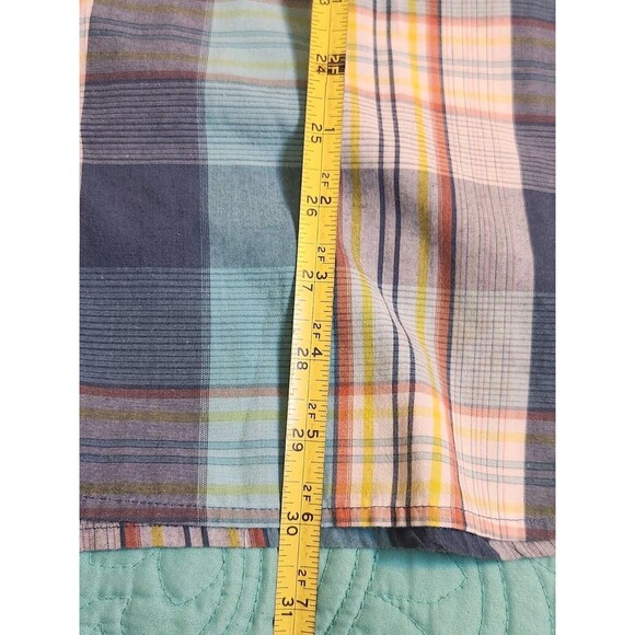 Levi's Men's XXL Western Pearl‎ Snap Blue Plaid Long Sleeve Shirt - Picture 9 of 9